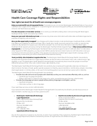 Form HCA18-001 Application for Health Care Coverage - Washington, Page 3