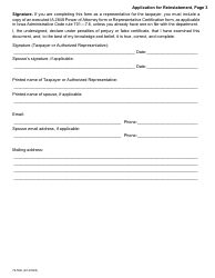 Form 76-504 Application for Reinstatement - Iowa, Page 3