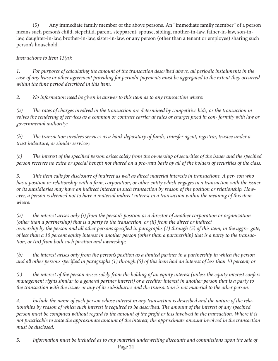 Form 1-A (SEC0486) Regulation a Offering Statement Under the Securities Act of 1933, Page 21