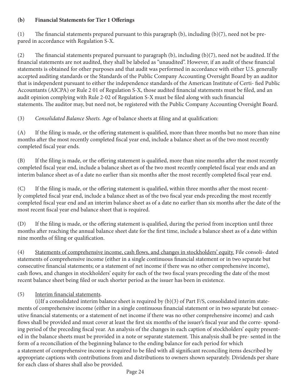 Form 1-A (SEC0486) Regulation a Offering Statement Under the Securities Act of 1933, Page 24