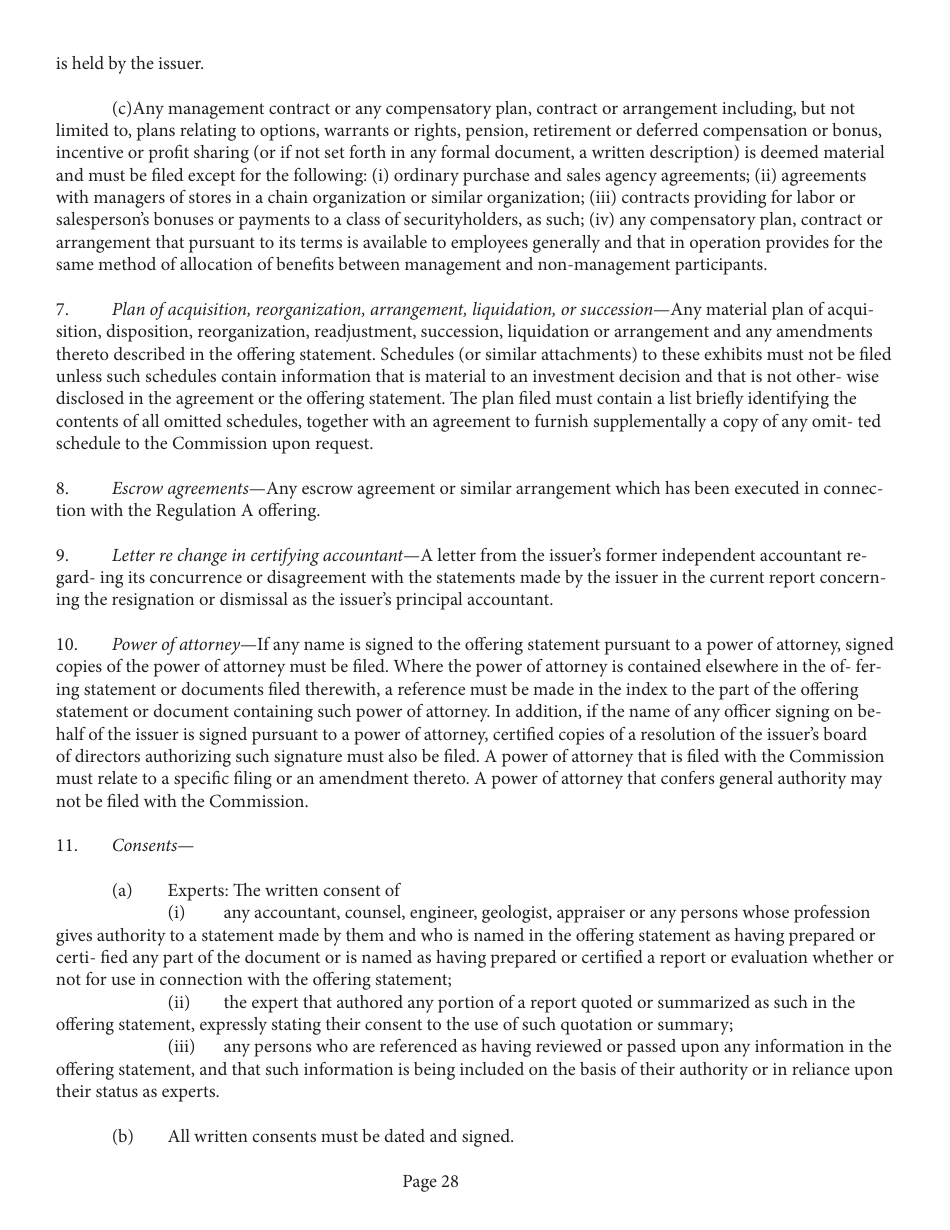 Form 1-A (SEC0486) Regulation a Offering Statement Under the Securities Act of 1933, Page 28
