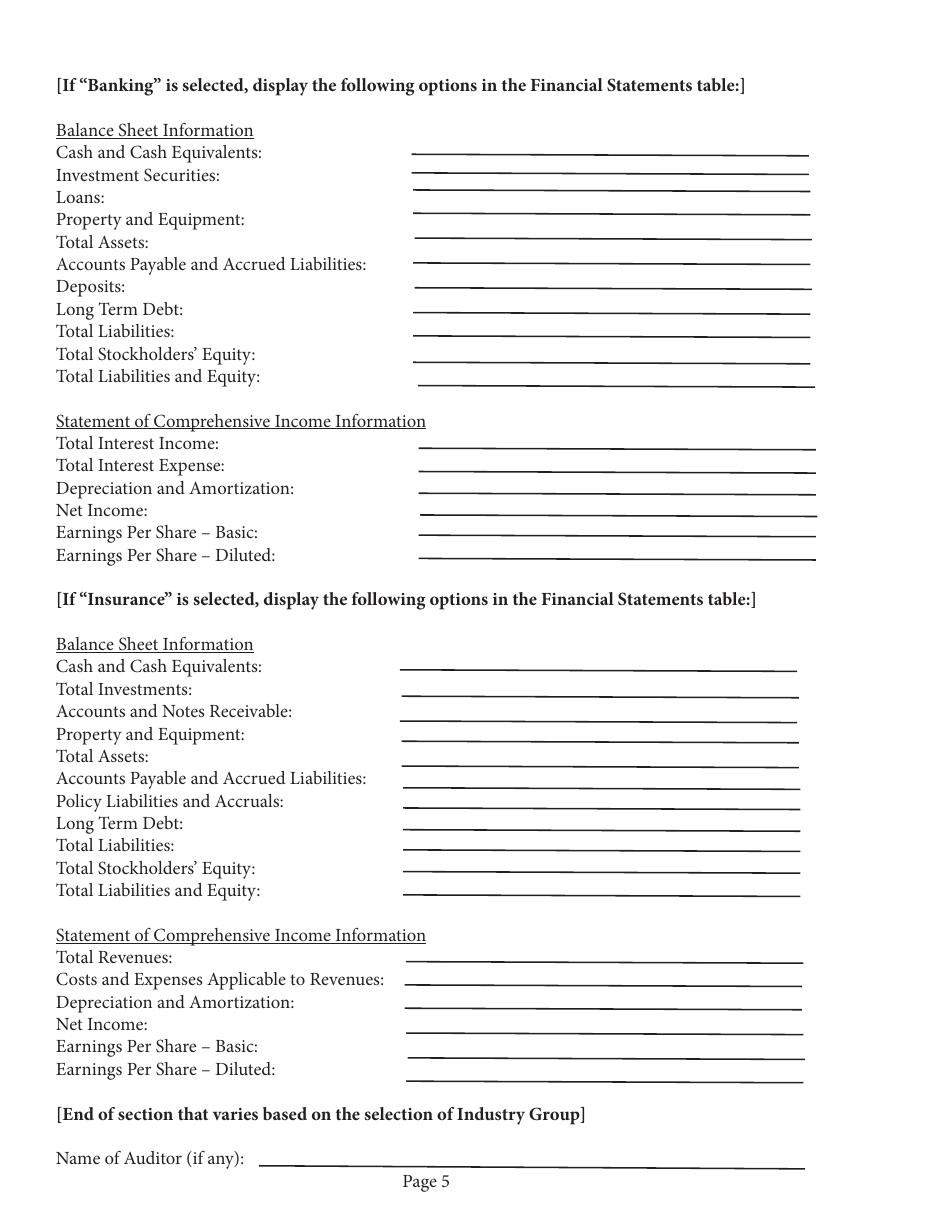 Form 1-A (SEC0486) Regulation a Offering Statement Under the Securities Act of 1933, Page 5