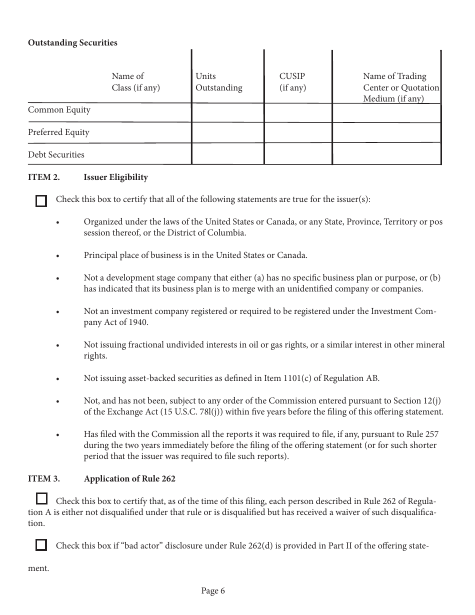Form 1-A (SEC0486) Regulation a Offering Statement Under the Securities Act of 1933, Page 6