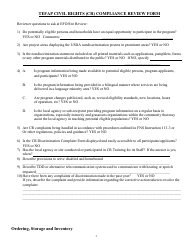 The Emergency Food Assistance Program (Tefap) Review - Delaware, Page 2