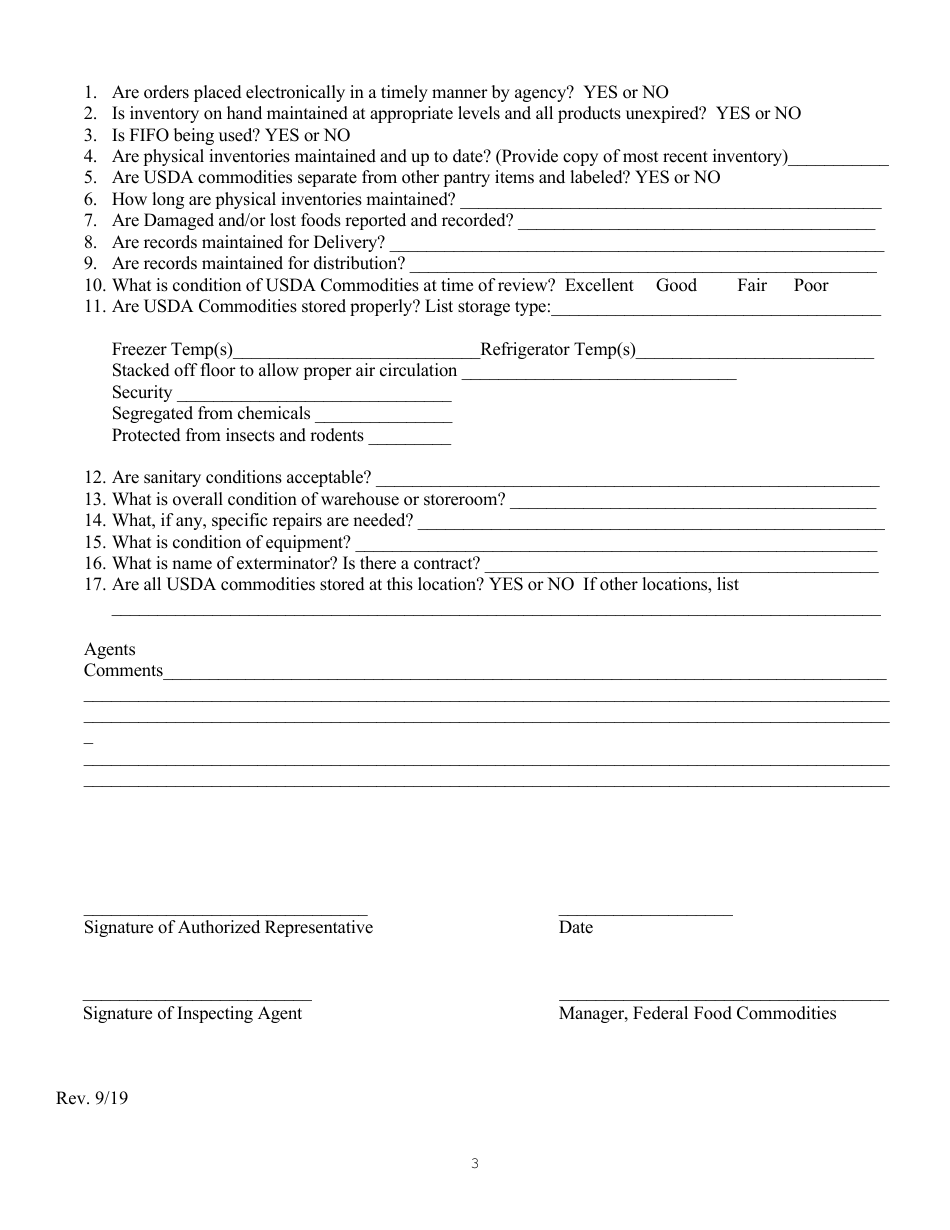 The Emergency Food Assistance Program (Tefap) Review - Delaware, Page 3