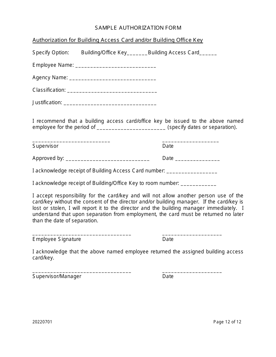 Sample Authorization Form - Bonds,crime, Property Program - Louisiana, Page 13