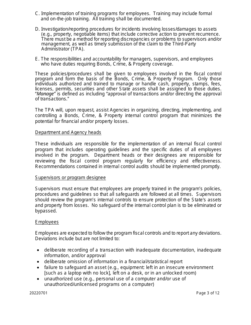 Sample Authorization Form - Bonds,crime, Property Program - Louisiana, Page 4