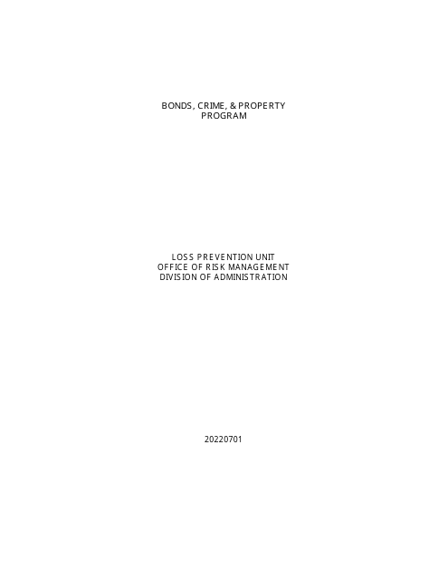 Sample Authorization Form - Bonds,crime, Property Program - Louisiana