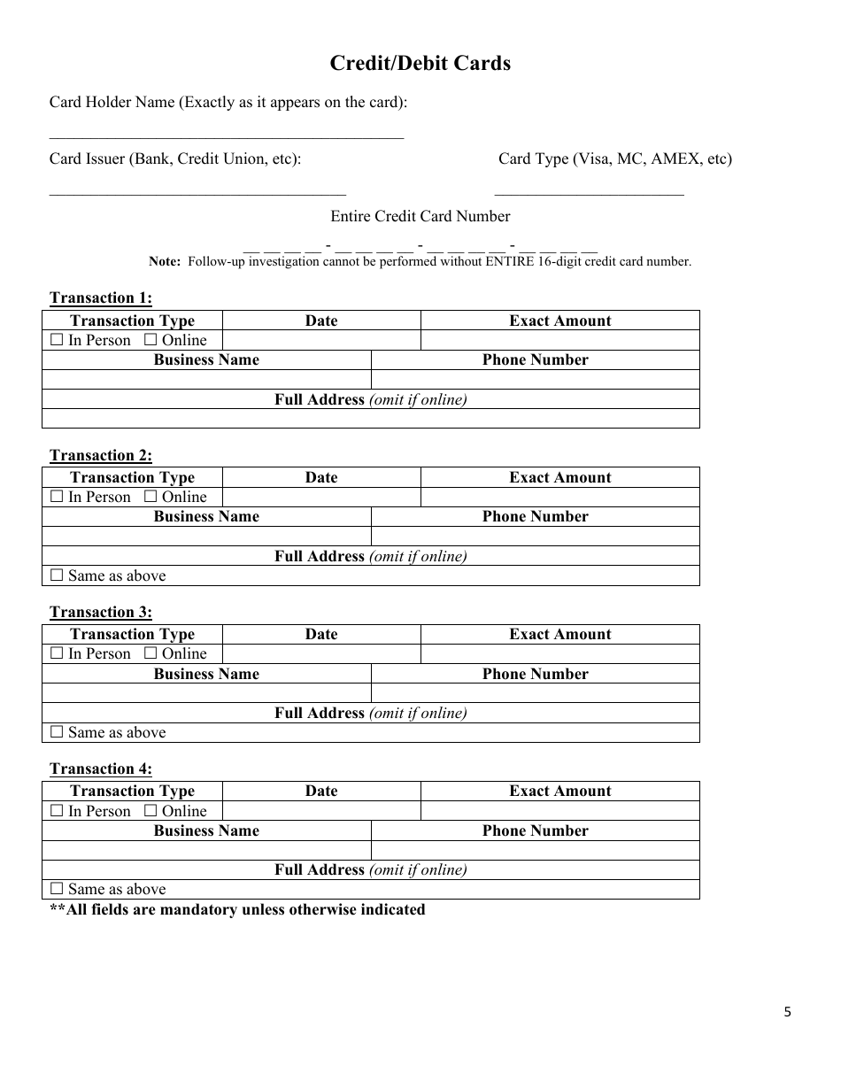 Financial Crimes Packet - City of San Antonio, Texas, Page 5