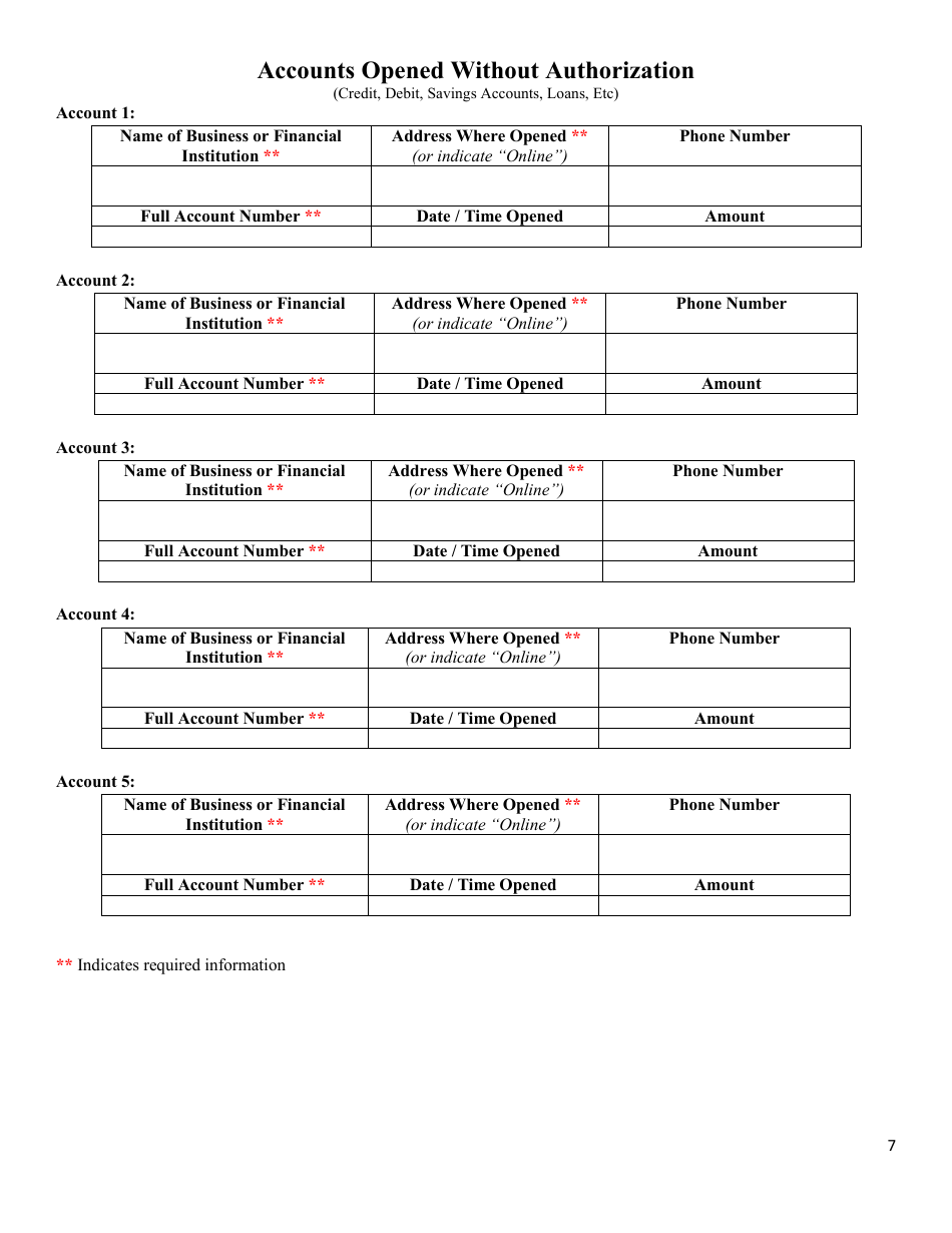 Financial Crimes Packet - City of San Antonio, Texas, Page 7
