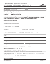 Document preview: Application for Approval/Notification - Nova Scotia, Canada