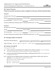 Application for Approval/Notification - Nova Scotia, Canada, Page 4