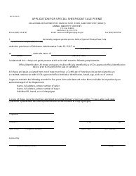 Document preview: Form AIS210 Application for Special Sheep/Goat Sale Permit - Oklahoma