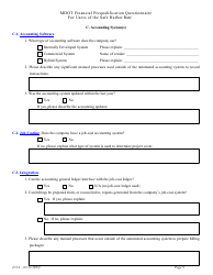 Financial Prequalification Questionnaire for Users of the Safe Harbor Rate - Michigan, Page 22