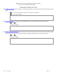 Financial Prequalification Questionnaire for Users of the Safe Harbor Rate - Michigan, Page 26
