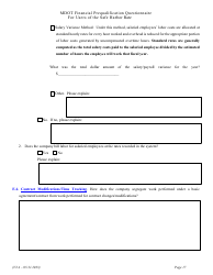 Financial Prequalification Questionnaire for Users of the Safe Harbor Rate - Michigan, Page 30