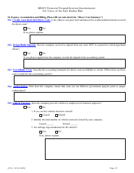 Financial Prequalification Questionnaire for Users of the Safe Harbor Rate - Michigan, Page 32