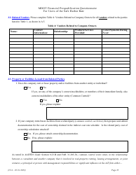 Financial Prequalification Questionnaire for Users of the Safe Harbor Rate - Michigan, Page 38