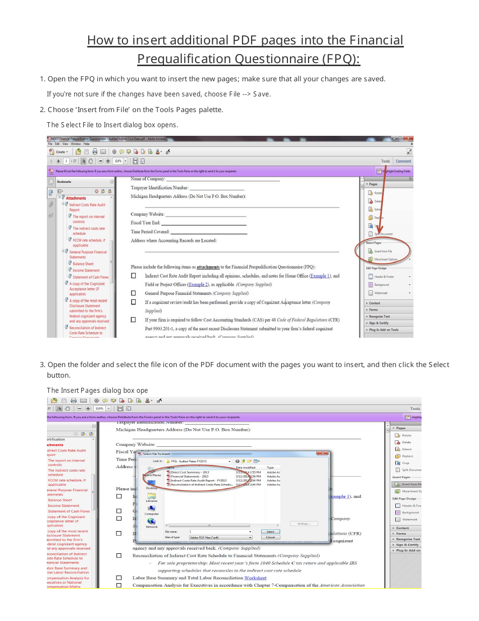 Financial Prequalification Questionnaire for Users of the Safe Harbor Rate - Michigan, Page 3