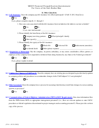 Financial Prequalification Questionnaire for Users of the Safe Harbor Rate - Michigan, Page 40