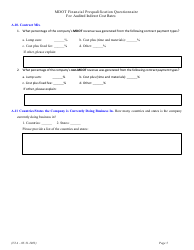 Financial Prequalification Questionnaire for Audited Indirect Cost Rates - Michigan, Page 14