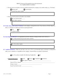 Financial Prequalification Questionnaire for Audited Indirect Cost Rates - Michigan, Page 16