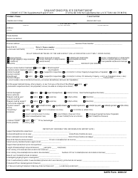 SAPD Form 2089-CV Crime Victim Supplemental Report Form - City of San Antonio, Texas (English/Spanish)
