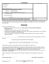 Document preview: Form FL/E-LP-665 Family Law Case Participant Enrollment Form (Party) - County of Sacramento, California