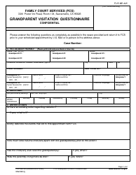 Document preview: Form FL/E-ME-825 Grandparent Visitation Questionnaire - County of Sacramento, California