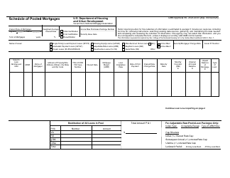 Document preview: Form HUD-11706 Schedule of Pooled Mortgages