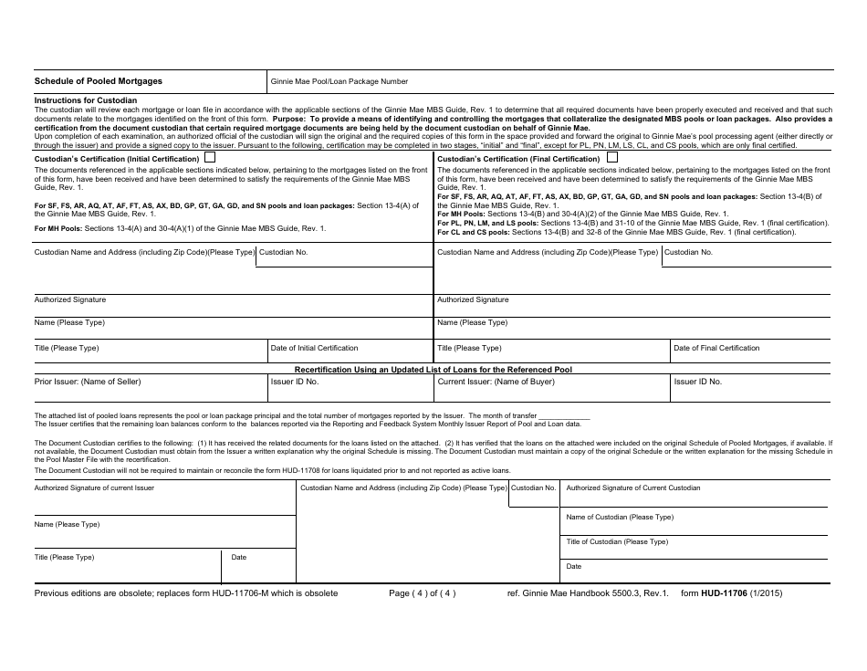 Form HUD-11706 - Fill Out, Sign Online and Download Fillable PDF ...