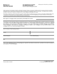 Document preview: Form HUD-11711A Release of Security Interest