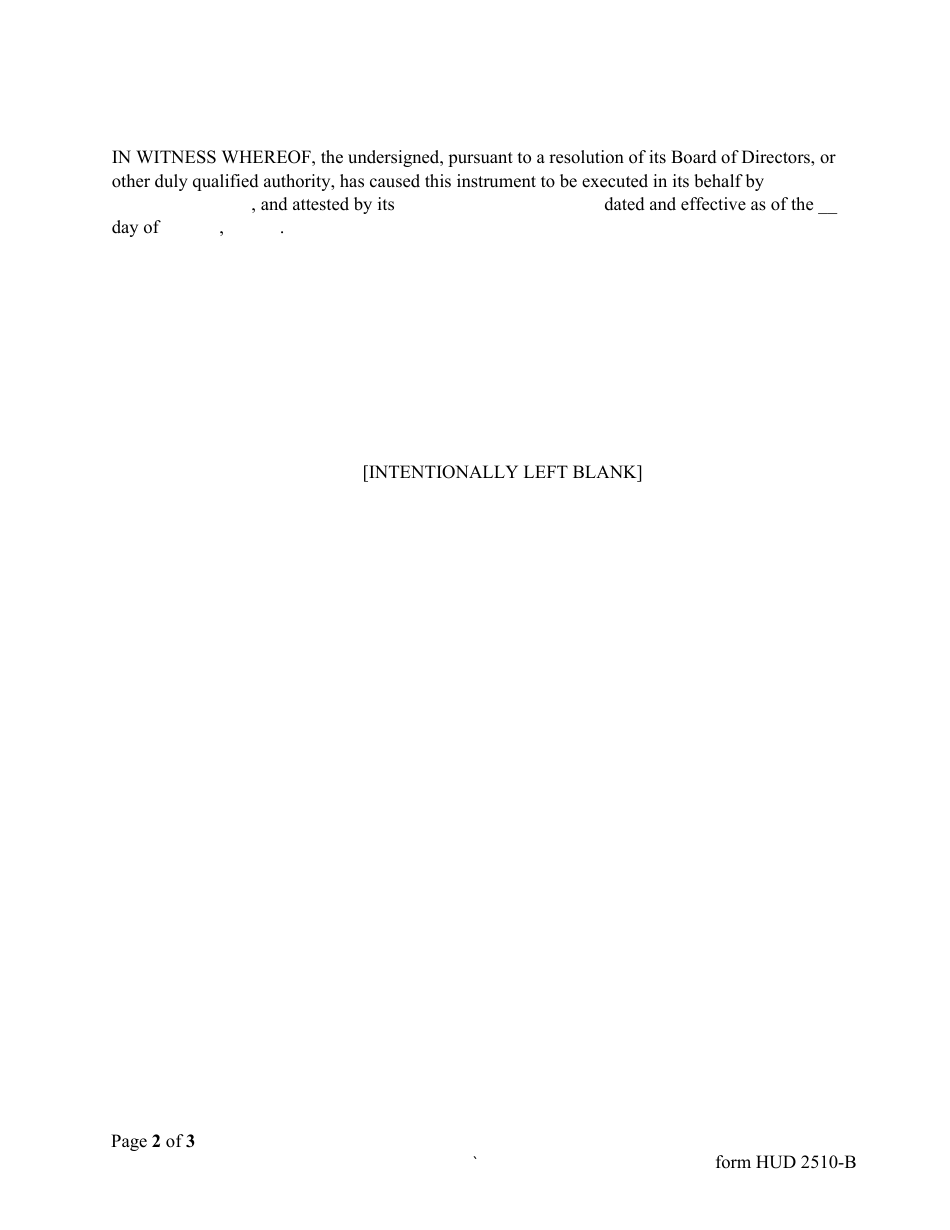 Form HUD-2510-B (289) - Fill Out, Sign Online And Download Fillable PDF ...