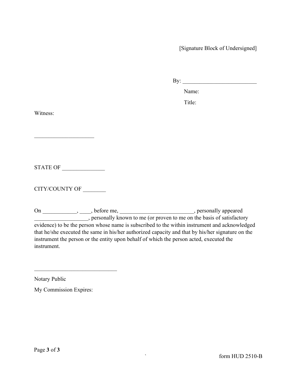 Form HUD-2510-B (289) Assignment, Page 3