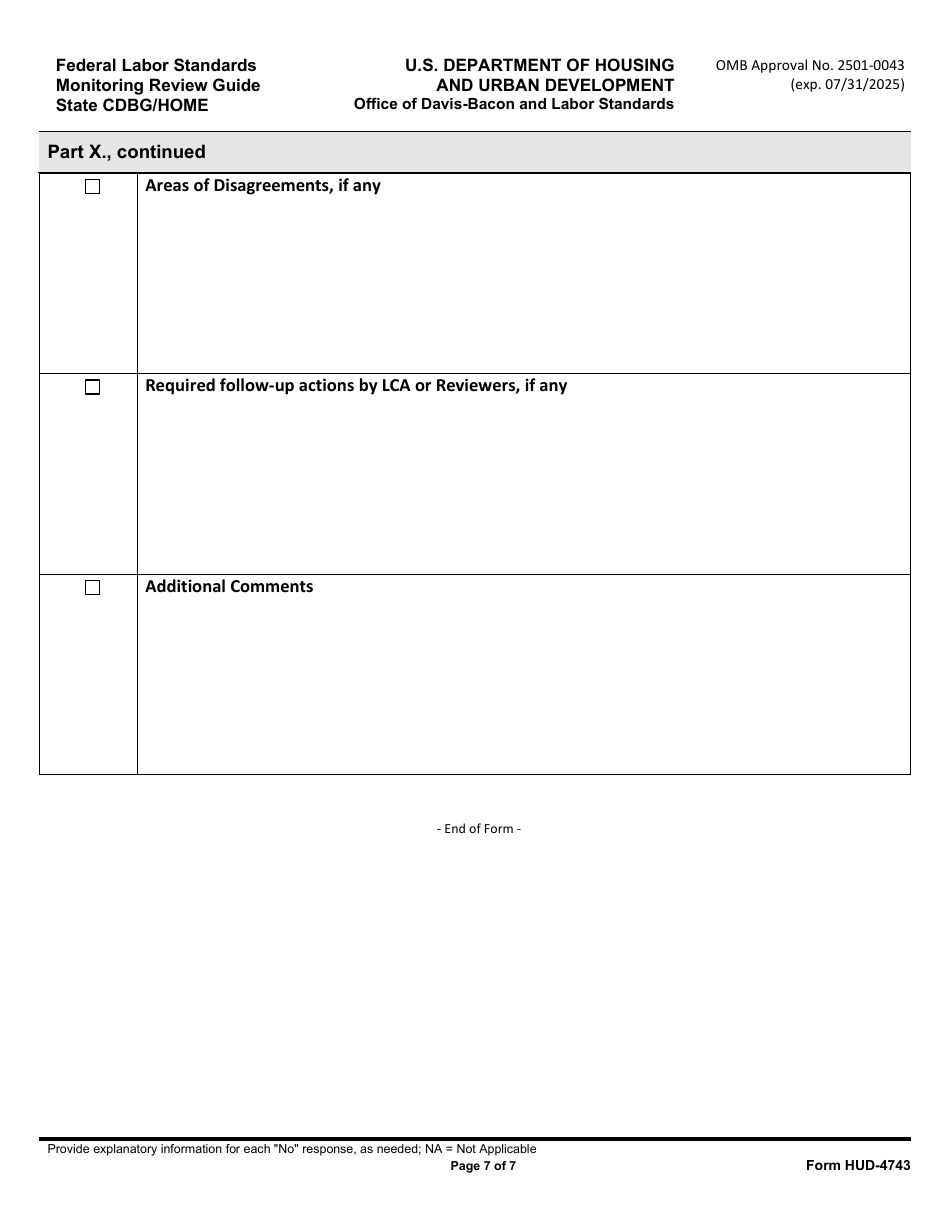 Form HUD-4743 Federal Labor Standards Monitoring Review Guide State Cdbg / Home, Page 7