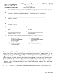 Form HUD-90092 Hud Multifamily and Healthcare Loan Sale Qualification Statement, Page 2