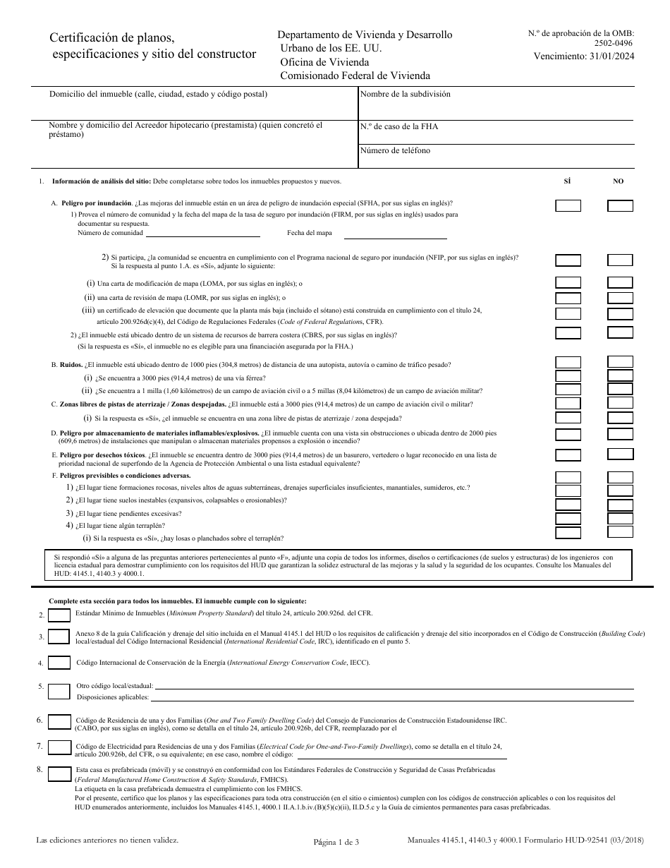 Formulario Hud Fill Out Sign Online And Download Fillable Pdf Spanish Templateroller