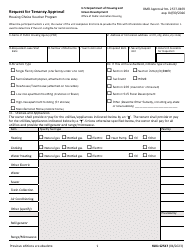 Document preview: Form HUD-52517 Request for Tenancy Approval - Housing Choice Voucher Program