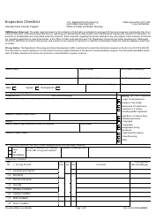 Document preview: Form HUD-52580 Inspection Checklist - Housing Choice Voucher Program