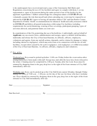 Hall Use Agreement - City of San Juan Bautista, California, Page 3