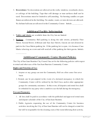 Hall Use Agreement - City of San Juan Bautista, California, Page 6