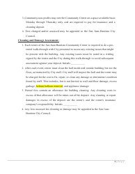 Hall Use Agreement - City of San Juan Bautista, California, Page 7