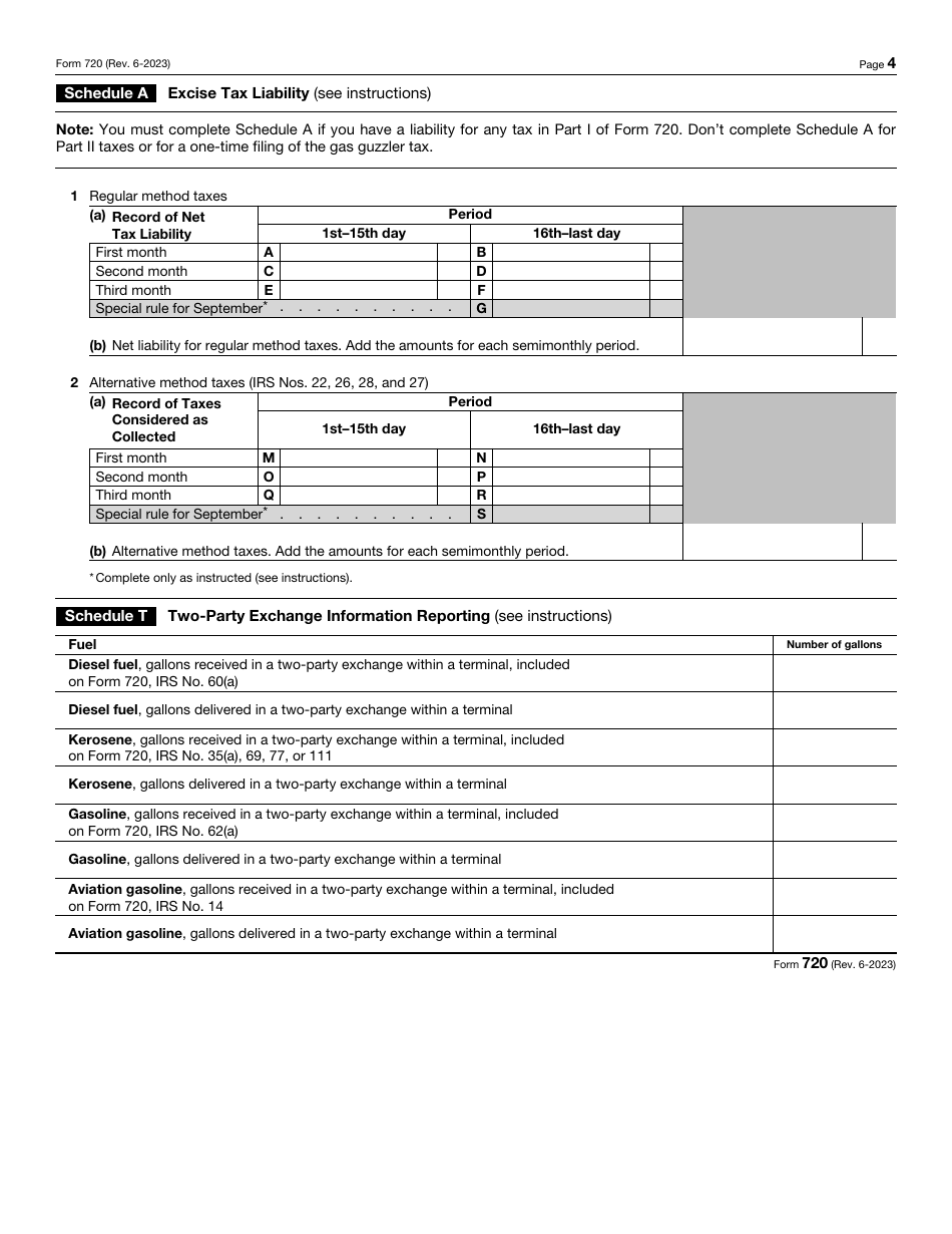 IRS Form 720 Download Fillable PDF or Fill Online Quarterly Federal