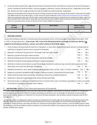 Industrial No Exposure Exclusion Certification Form - Georgia (United States), Page 2