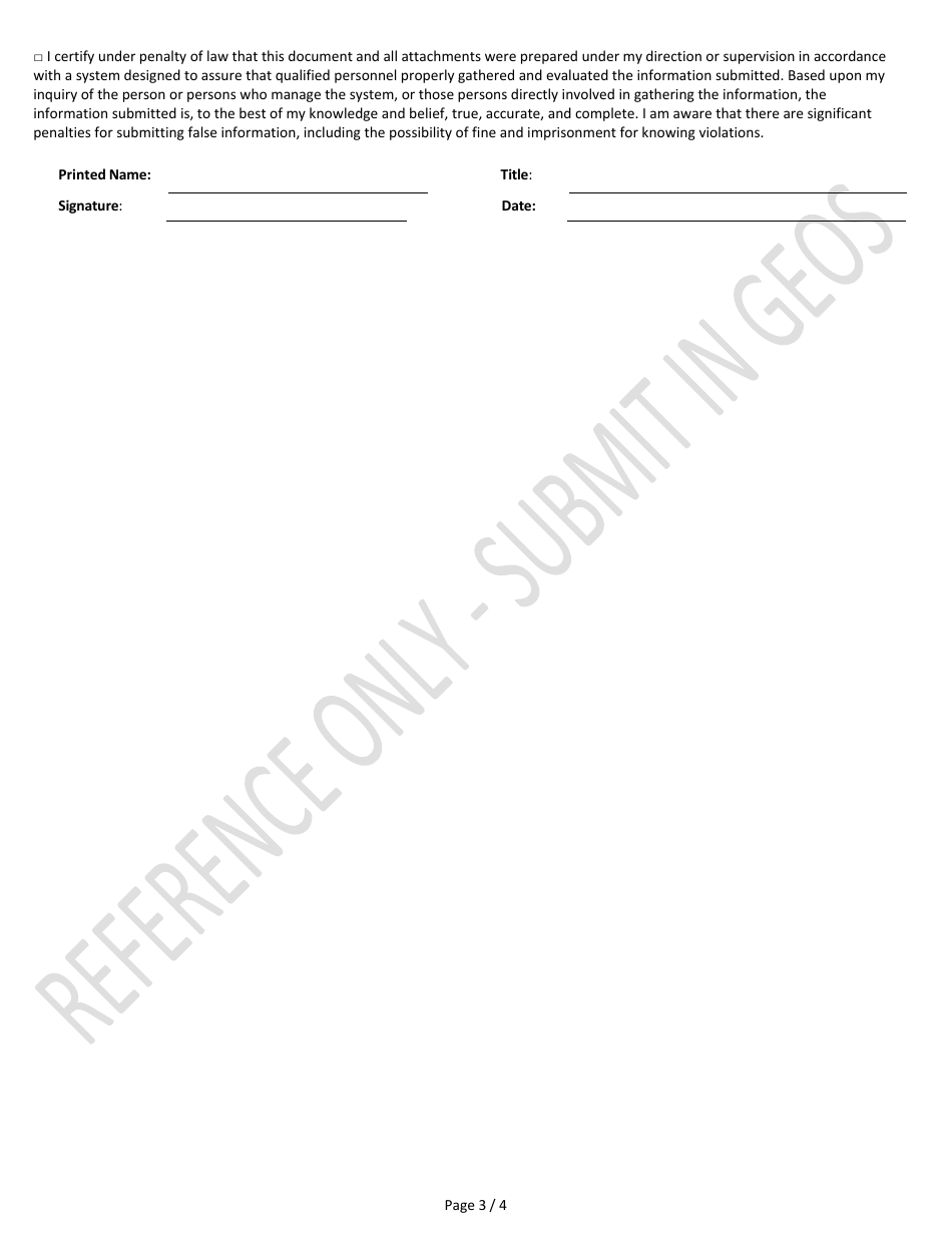 Industrial No Exposure Exclusion Certification Form - Georgia (United States), Page 3