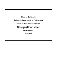 Document preview: Form SIMM5330-A Designation Letter - California