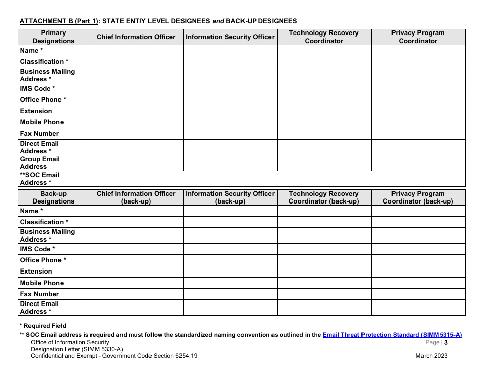 Form SIMM5330-A Designation Letter - California, Page 5