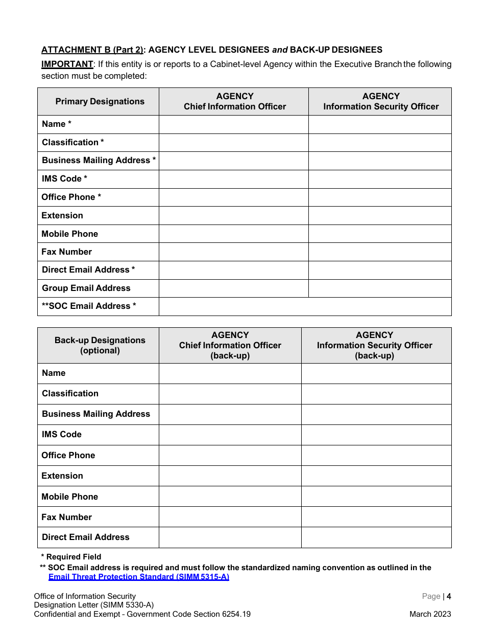 Form SIMM5330-A Designation Letter - California, Page 6