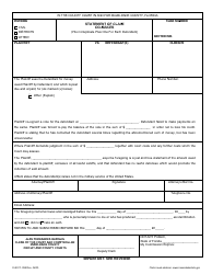 Document preview: Form CLK/CT.058 Statement of Claim - Co-maker - Miami-Dade County, Florida