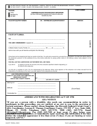 Document preview: Form CLK/CT.785 Subpoena Duces Tecum Without Deposition - (B) When Witness Must Appear and Produce the Records; Issuance by Clerk - Miami-Dade County, Florida